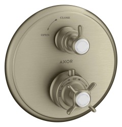 AXOR - Montreux Termostatická baterie pod omítku s uzavíracím ventilem, kartáčovaný nikl (16800820)