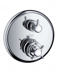 AXOR - Montreux Termostatická baterie pod omítku s uzavíracím ventilem, kartáčovaný nikl (16800820)