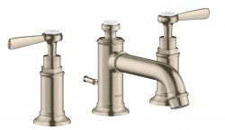 AXOR - Montreux Tříotvorová umyvadlová baterie 30 s odtokovou soupravou s táhlem, kartáčovaný nikl (16535820)