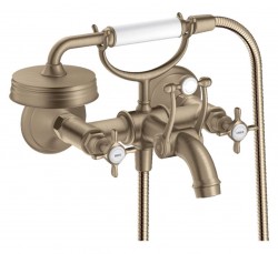 AXOR - Montreux Vanová baterie se dvěma kohouty, kartáčovaný nikl (16540820)