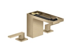 AXOR - MyEdition Umyvadlová baterie s výpustí Push-Open, 3-otvorová instalace, EcoSmart, kartáčovaný bronz/bez destičky (47072140)