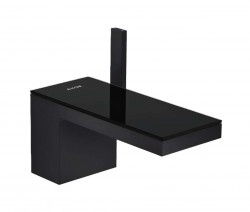 AXOR - MyEdition Umyvadlová baterie s výpustí Push-Open, matná černá/černé sklo (47010670)