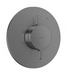 AXOR - One Baterie pod omítku, pro 2 spotřebiče, kartáčovaný černý chrom (48415340)