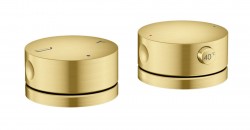 AXOR - One Termostatická baterie na okraj vany, 2-otvorová instalace, kartáčovaná mosaz (48470950)