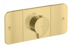 AXOR - One Termostatická baterie pod omítku, pro 2 spotřebiče, kartáčovaná mosaz (45712950)
