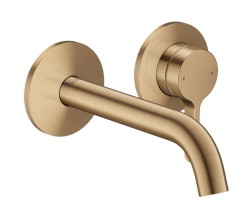 AXOR - One Umyvadlová baterie pod omítku, s výpustí, 2-otvorová instalace, EcoSmart, kartáčovaný bronz (48170140)