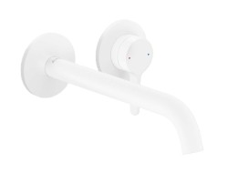 AXOR - One Umyvadlová baterie pod omítku, s výpustí, 2-otvorová instalace, EcoSmart, matná bílá (48120700)