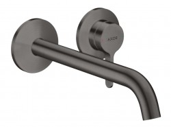 AXOR - One Umyvadlová baterie pod omítku, s výpustí, 2-otvorová instalace, kartáčovaný černý chrom (48120340)