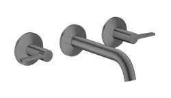 AXOR - One Umyvadlová baterie pod omítku, s výpustí, 3-otvorová instalace, EcoSmart, kartáčovaný černý chrom (48150340)