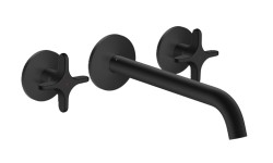 AXOR - One Umyvadlová baterie pod omítku, s výpustí, 3-otvorová instalace, EcoSmart, matná černá (48140670)