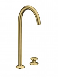 AXOR - One Umyvadlová baterie s výpustí Push-Open, 2-otvorová instalace, EcoSmart, kartáčovaná mosaz (48060950)