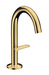 AXOR - One Umyvadlová baterie s výpustí Push-Open, EcoSmart, CoolStart, leštěný vzhled zlata (48010990)