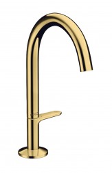 AXOR - One Umyvadlová baterie s výpustí Push-Open, EcoSmart, CoolStart, leštěný vzhled zlata (48020990)