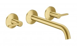 AXOR - One Vanová baterie pod omítku, 3-otvorová instalace, kartáčovaná mosaz (48431950)