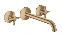 AXOR - One Vanová baterie pod omítku, 3-otvorová instalace, kartáčovaný bronz (48430140)