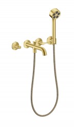 AXOR - One Vanová baterie pod omítku, 4-otvorová instalace, s příslušenstvím, EcoSmart, kartáčovaná mosaz (48444950)