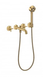 AXOR - One Vanová baterie pod omítku, 4-otvorová instalace, s příslušenstvím, EcoSmart, leštěný vzhled zlata (48443990)