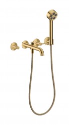 AXOR - One Vanová baterie pod omítku, 4-otvorová instalace, s příslušenstvím, EcoSmart, leštěný vzhled zlata (48444990)