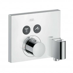 AXOR - ShowerSelect Termostat pod omítku Square pro 2 spotřebiče s jednotkou FixFit a držákem, chrom (36712000)