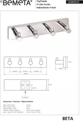 BEMETA BETA čtyřháček (132405212)