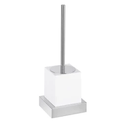 BEMETA GAMMA WC štětka na zeď, hranatá  chrom/ bílá  145513092 (145513092)
