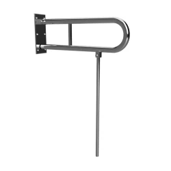 BEMETA HELP sklopné madlo ve tvaru U s opěrnou nohou 600 mm lesk   301102071N (301102071N)