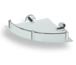 BEMETA OMEGA polička skleněná rohová s hrazdou (104202162)