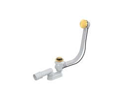 BESCO - Automatický vanový sifon s přepadem - černý, zlatý - Barva - Zlatá (VANSWAUTOG)