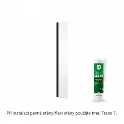 BESCO - Boční otočný panel ECO-N BLACK - Pevná stěna - 30  (BCEXON30BC)