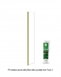 BESCO - Boční otočný panel ECO-N GOLD - Pevná stěna - 30  (BCEXON30GC)