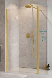 BESCO - Boční otočný panel ECO-N GOLD - Pevná stěna - 30  (BCEXON30GC)