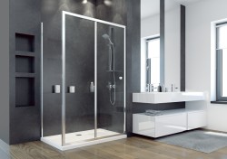 BESCO - Boční panel ke sprchovým dveřím DUO SLIDE CHROM - Barva rámu - Chrom/Leštěný hliník (ALU), Rozměr A - 80, Rozměr C - 195, Směr zavírání - Univerzální Levé / Pravé, Výplň - Čiré bezpečnostní sklo - 6 mm (BCDUOSL80PSCC)