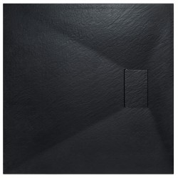 BESCO - Čtvercová sprchová vanička VEXO - černá - Barva - Černá , Nožičky k vaně - Bez nožiček, Rozměr A - 80, Rozměr B - 80 (VANKVEX80CTVERB)