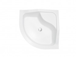 BESCO - Čtvrtkruhová sprchová vanička OLIVER II - Nožičky k vaně - S nožičkami, Rozměr A - 90, Rozměr B - 90 (VANKOLIVEII90)