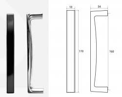 BESCO - Madlo OXA, OXA LONG BLACK/WHITE - Barva - Černá , Rozměr A - 17 (VANOXAB)