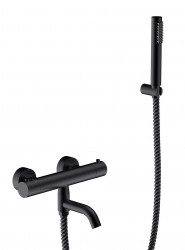 BESCO - Nástěnná termostatická vanová baterie VEO černá s příslušenstvím (BABWVSTCZ)