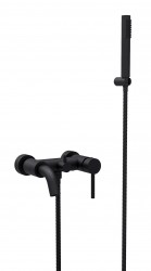 BESCO - Nástěnná vanová baterie ILLUSION Černá s příslušenstvím (BABWISCZ)