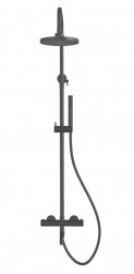 BESCO - Nástěnný termostatický sprchový a vanový set VEO černá (BABPVNTICZ)
