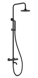 BESCO - Nástěnný termostatický sprchový a vanový set VEO černá (BABPVNTICZ)