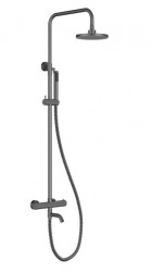 BESCO - Nástěnný termostatický sprchový a vanový set VEO grafitová (BABPVNTIGR)