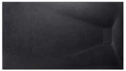 BESCO - Obdélníková sprchová vanička VEXO - černá - Barva - Černá , Nožičky k vaně - Bez nožiček, Rozměr A - 120, Rozměr B - 80 (VEXOOBD1280B)