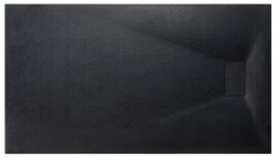 BESCO - Obdélníková sprchová vanička VEXO - černá - Barva - Černá , Nožičky k vaně - Bez nožiček, Rozměr A - 120, Rozměr B - 90 (VEXOOBD1290B)