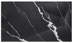 BESCO - Obdélníková sprchová vanička VEXO MARBLE - černá - Barva - Černá , Nožičky k vaně - Bez nožiček, Rozměr A - 120, Rozměr B - 80 (VEXOOBD1280MB)