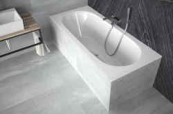 BESCO - Obdélníková vana VITAE SLIM - Nožičky k vaně - S nožičkami, Rozměr vany - 160 × 75  (VANVITAE160SLIM+OLVPINOZ)