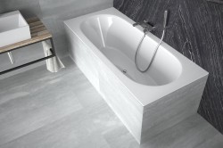 BESCO - Obdélníková vana VITAE SLIM - Nožičky k vaně - S nožičkami, Rozměr vany - 170 × 75  (VANVITAE170SLIM+OLVPINOZ)