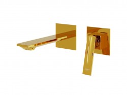 BESCO - Podomítková umyvadlová baterie ASPIRA zlatá (BABUASZL)