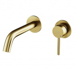 BESCO - Podomítková umyvadlová baterie VEO zlatá broušená (BABUVSBZ)