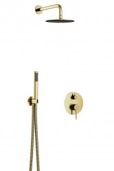 BESCO - Podomítkový sprchový set SLIM DECCO/ILLUSION II/VEO Zlatá broušená (BABPDIIIBZ)