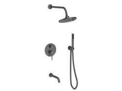 BESCO - Podomítkový sprchový set VEO grafitová (BABPVGR)
