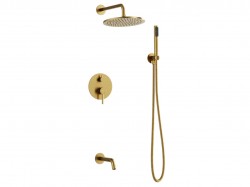 BESCO - Podomítkový sprchový set VEO zlatá broušená (BABPVBZ)